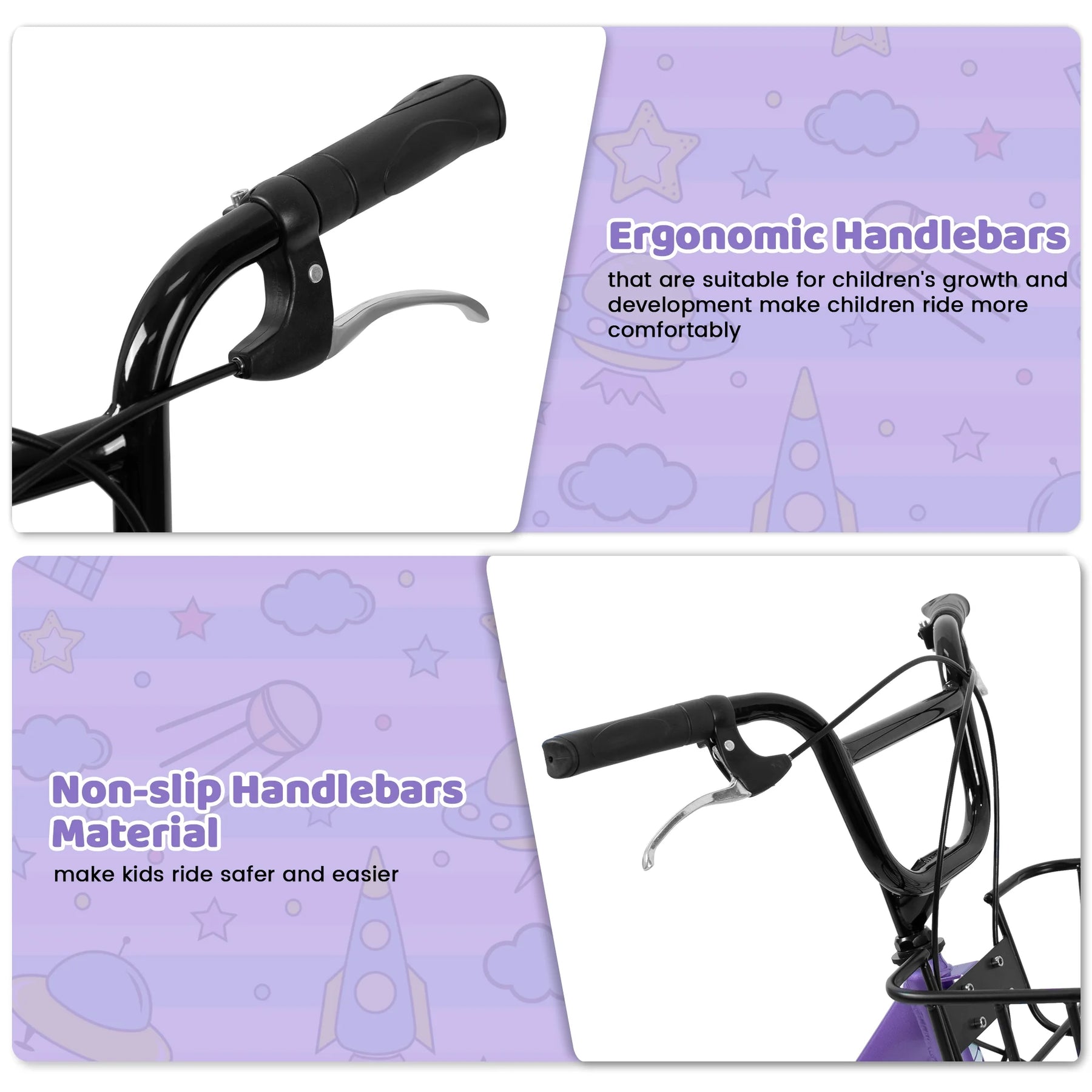 20 in Kids Bike for Boys Girls, 1 Speed Children Bicycle with Basket, Rear Seat, Chain Guard - Product image 10