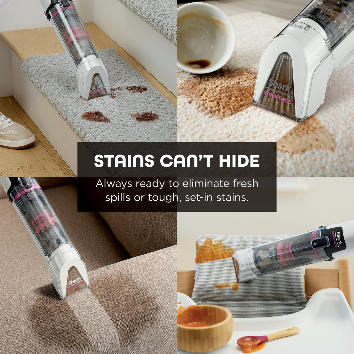 Shark Stainforce Cordless Portable Spot, Stain, & Odor Remover System for Carpets, Area Rugs, Upholstery - Product image 8