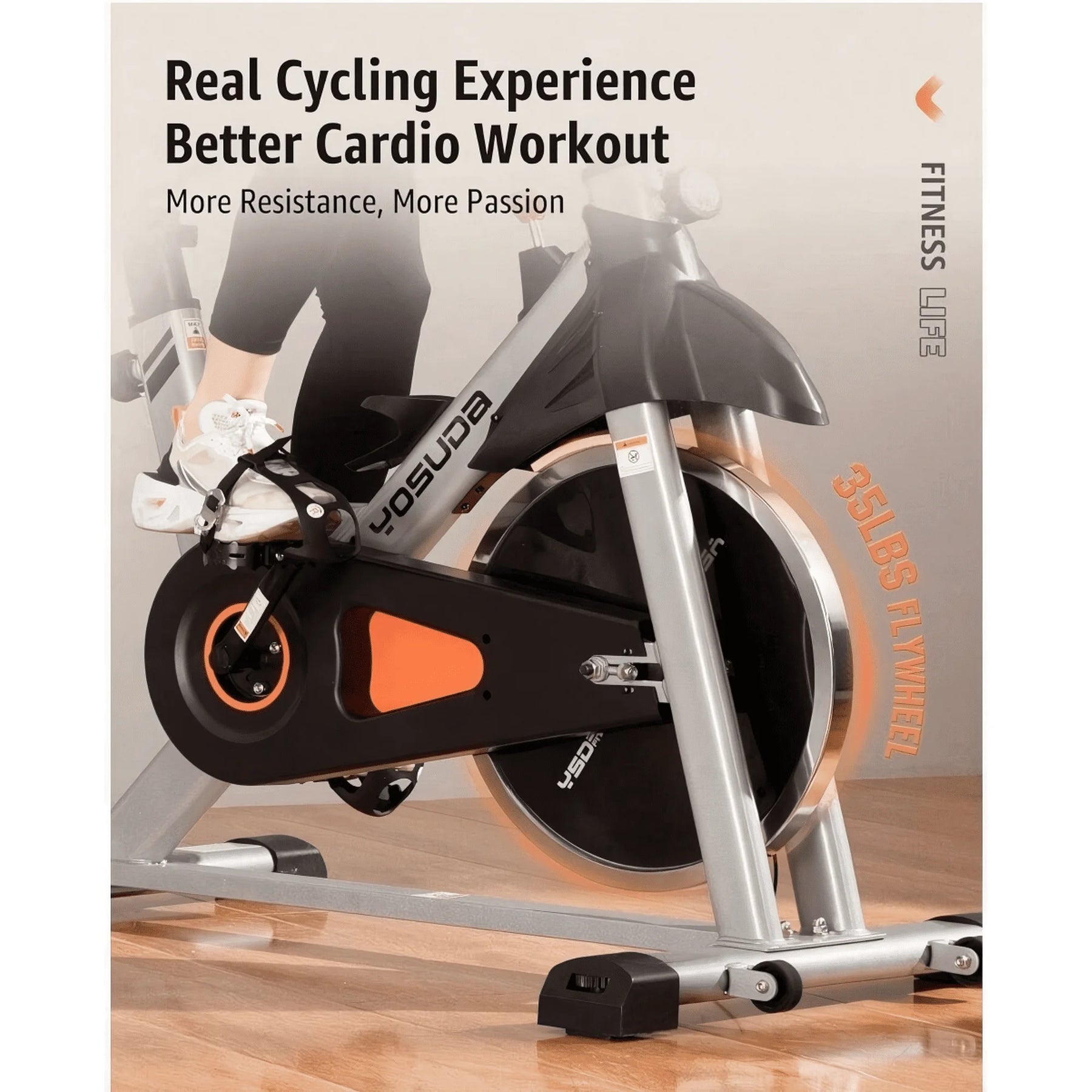 YOSUDA Indoor Cycling Bike, 330 lb Capacity, Comfort Seat, LCD Monitor - Product image 12